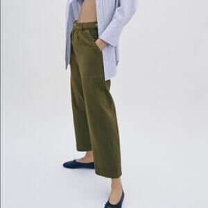 ZARA PANTS THE TAPERED FIT CARGO KHAKI